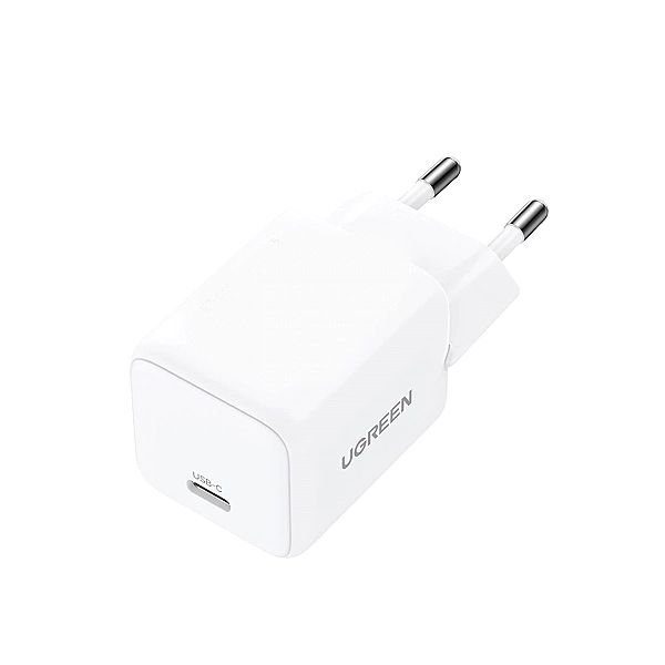 Ładowarka sieciowa Ugreen X513/30W GaN 1x USB-C + kabel USB-C 1m - bia