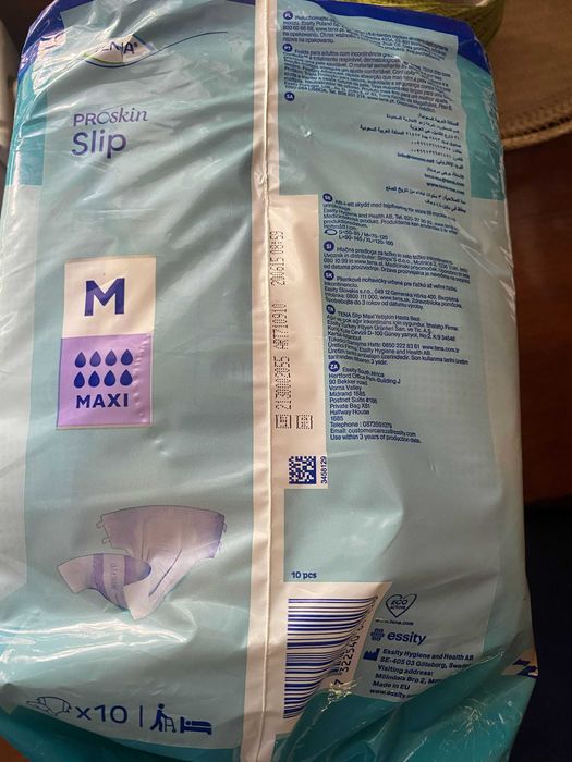 TENA Slip ProSkin maxi M chłonne Pieluchomajtki 10 sztuk