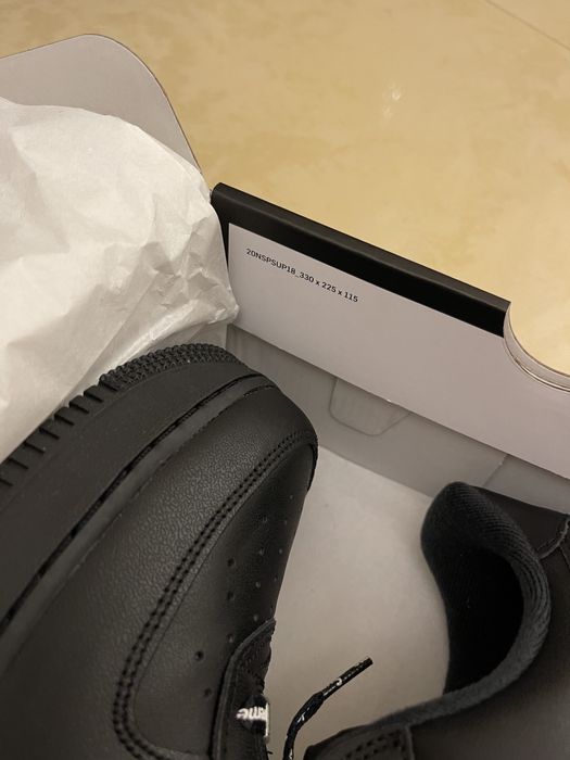 Кроссовки Supreme Nike Air Force 1 Low Box Logo Black Оригинал