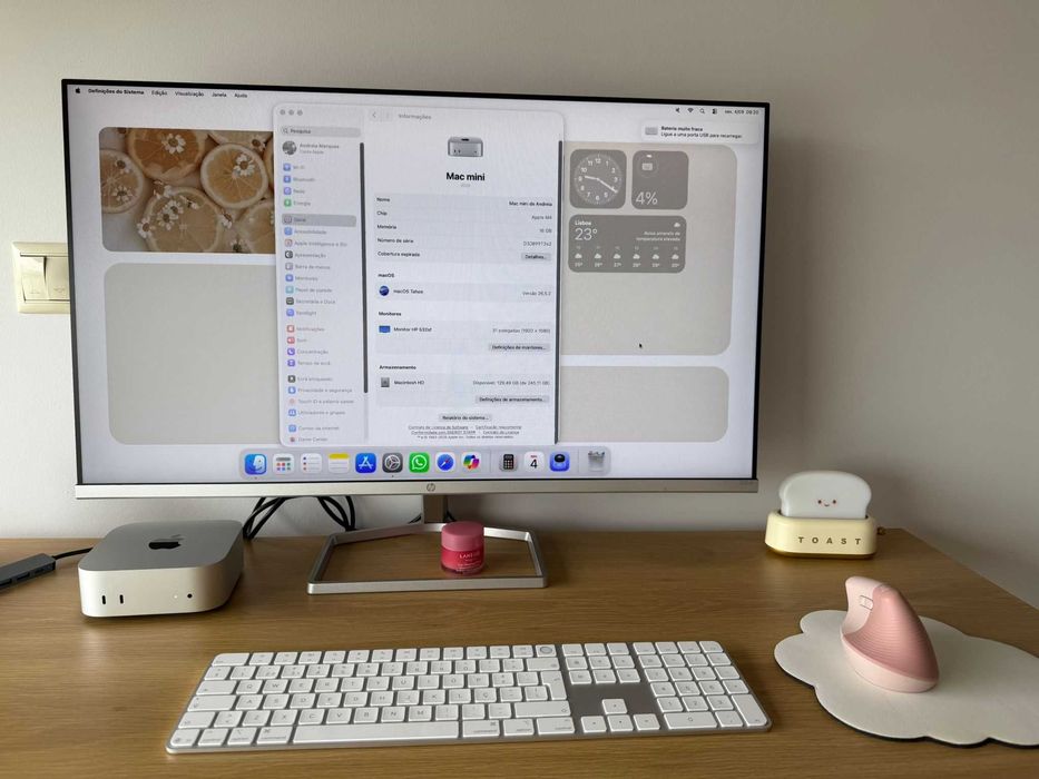 Mac mini M4 Apple + Magic Keyboard Touch ID Apple + Monitor HP