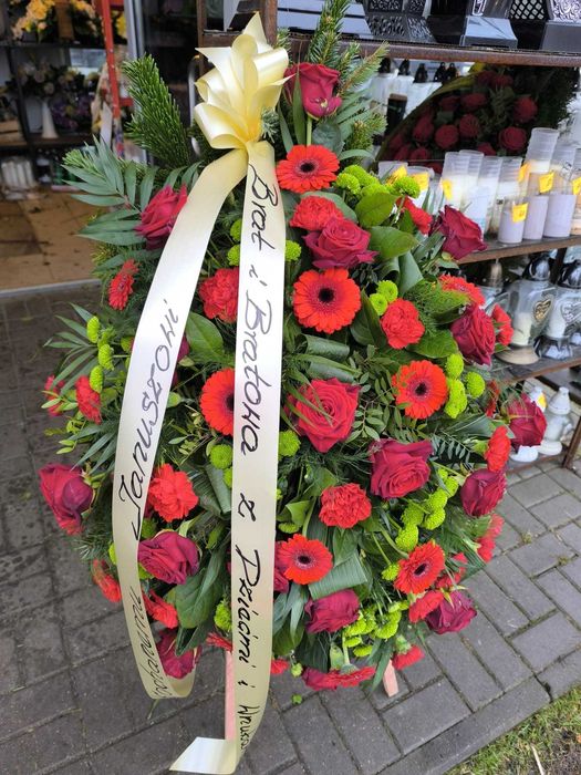 Wieńce, wiązanki pogrzebowe