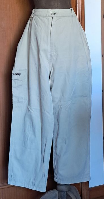 Calças Cargo Lightning Bolt Tamanho 44 – Bege / Caqui Claro (Homem)