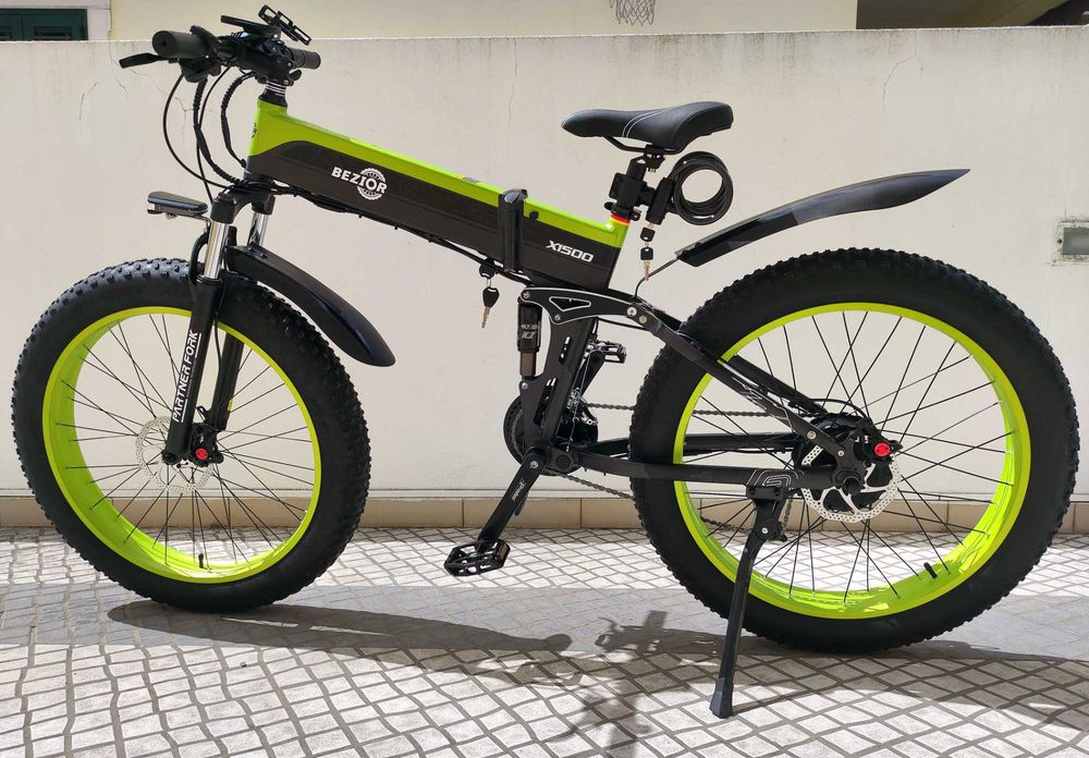 Bicicleta Elétrica 1500W, 48V, dobrável