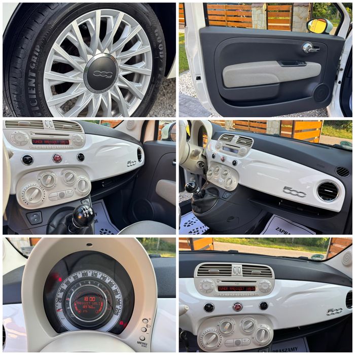 | Fiat 500 1.2 69KM | Panorama | Klimatyzacja | Wersja Lounge |
