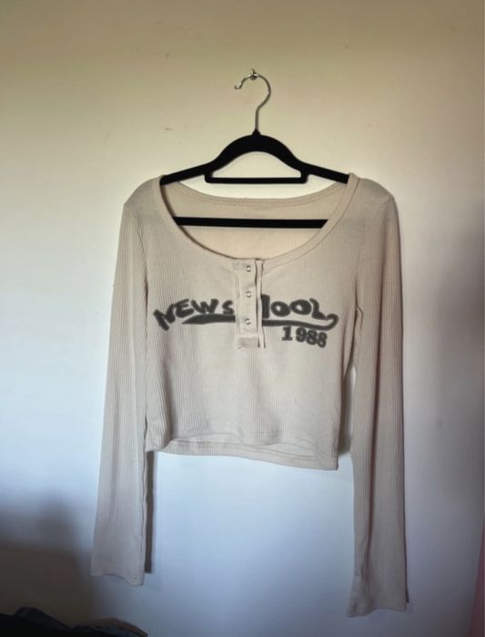 Top Vintage de manga comprida