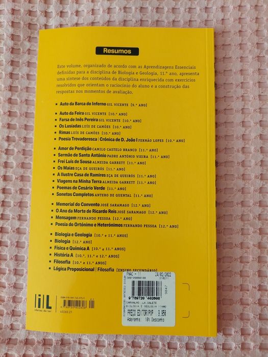 Livro de resumos Biologia e Geologia 11ano