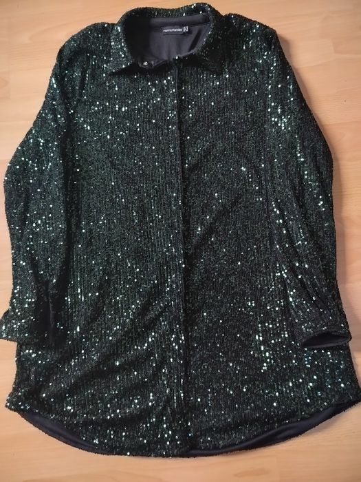Piękna duża koszula w błyszczące cekiny  Prettylittething 40