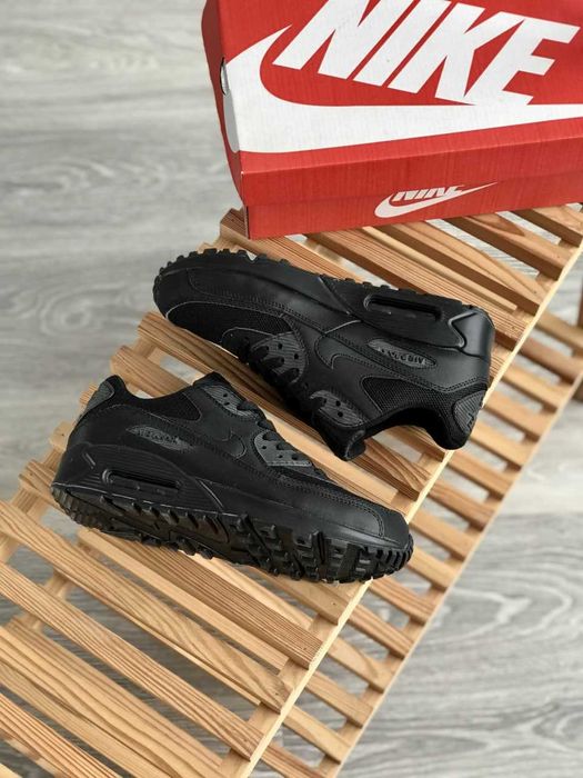 Мужские кроссовки Nike Air Max 90 "Black" Premium. Размеры 40-45