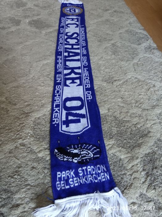 Szalik Schalke 04 Gelsenkirchen dwustronny oldschool retro