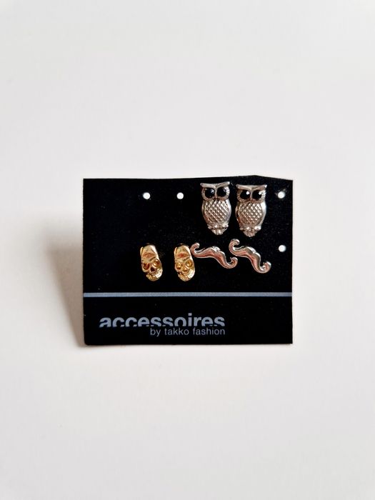 Kolczyki 3 pary Sowa