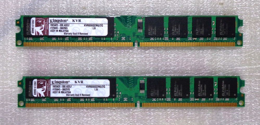 DDR2  Pc 6400 (800-ка)  -   4 Gb (2Gb+ 2Gb)
