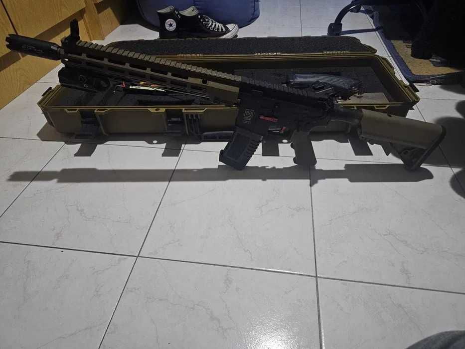 Kit Airsoft M4 TITAN 2 , Traçer  , CAIXA E PROTEÇOES