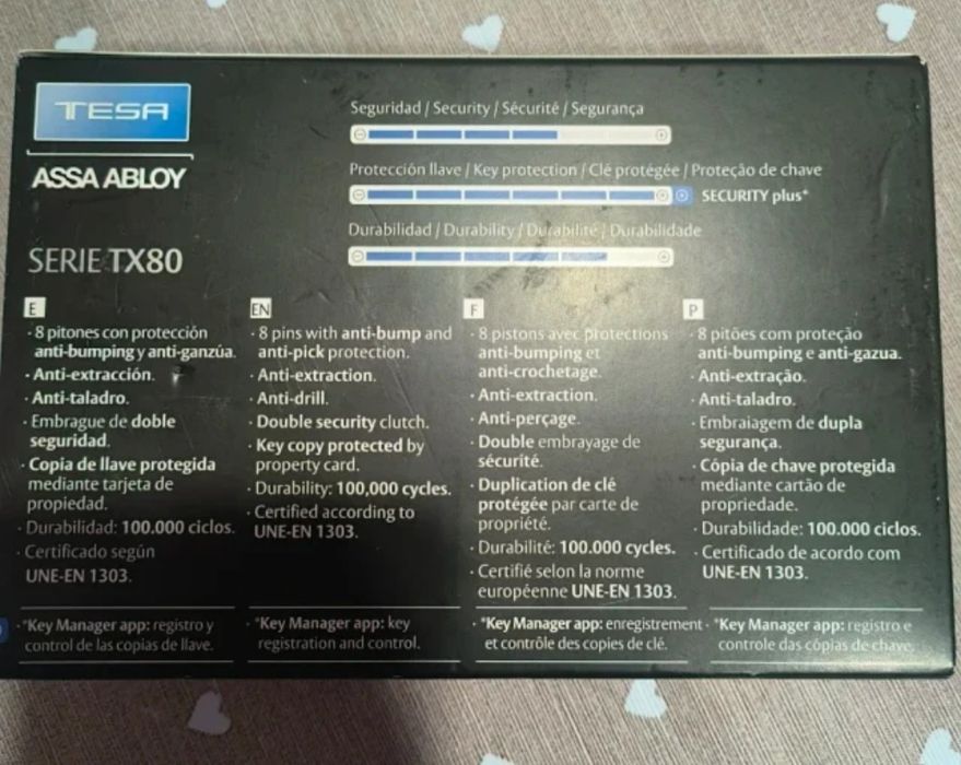 Cilindro Tesa Assa Abloy TX80 35x35mm