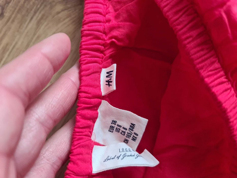 Krótka bluzka H&M na gumce, bawełna 38