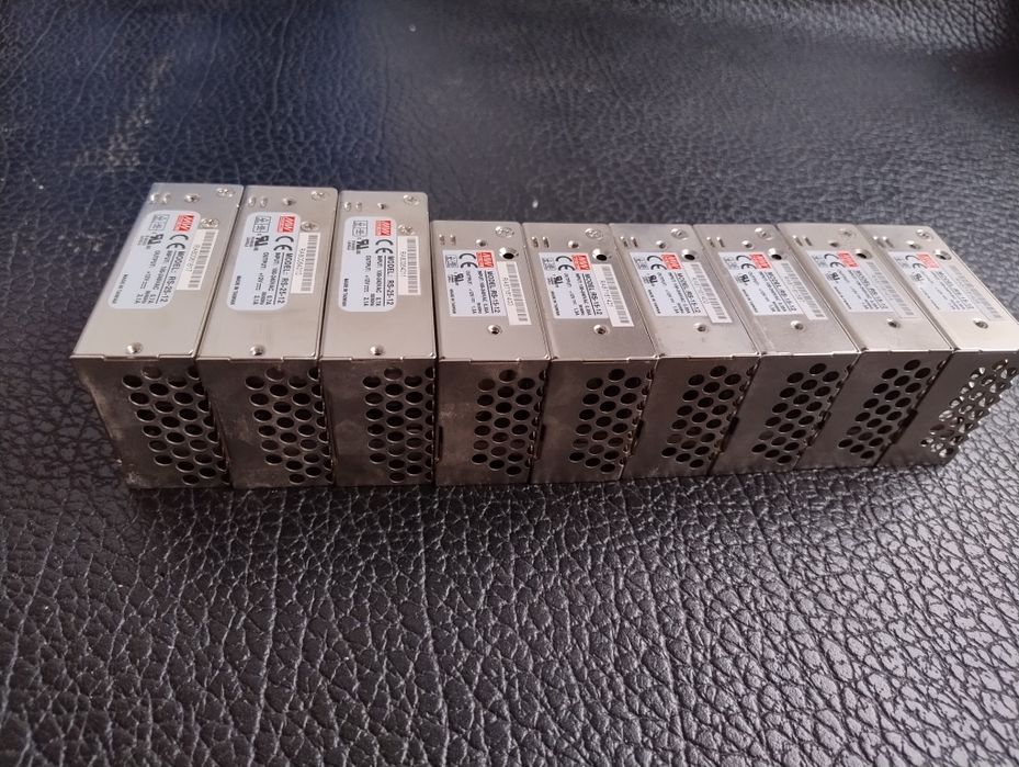 Zasilacze LED do zabudowy Transformator y Mean Well RS Komplet 9 sztuk