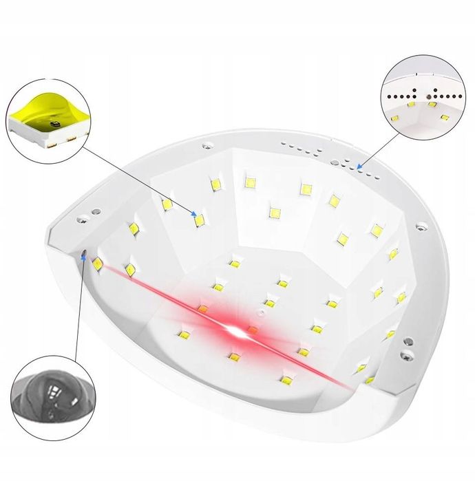 Lampa LED+UV Elektromet SUN 1S 48 W biały
