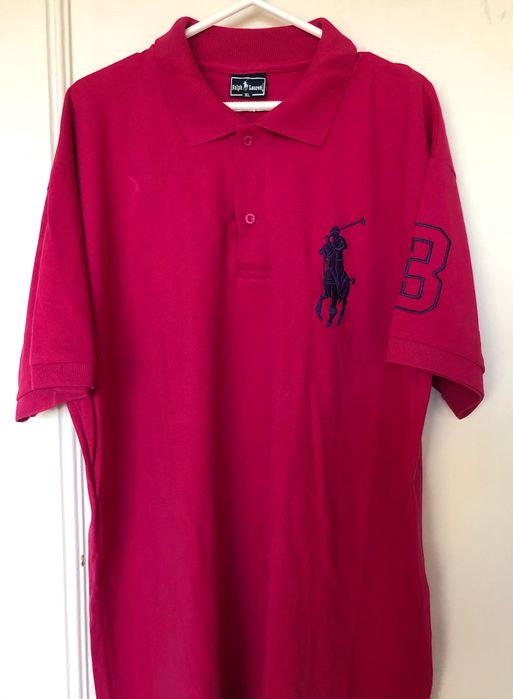 3 Polos Lacoste e Ralph Lauren original cor de rosa tamanho 2 e XL