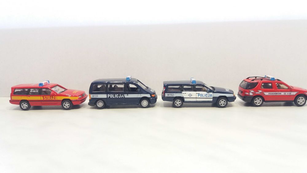 Volvo 850/Mercedes Vito/ML 320/Policja/Straż pożarna skala 1/72