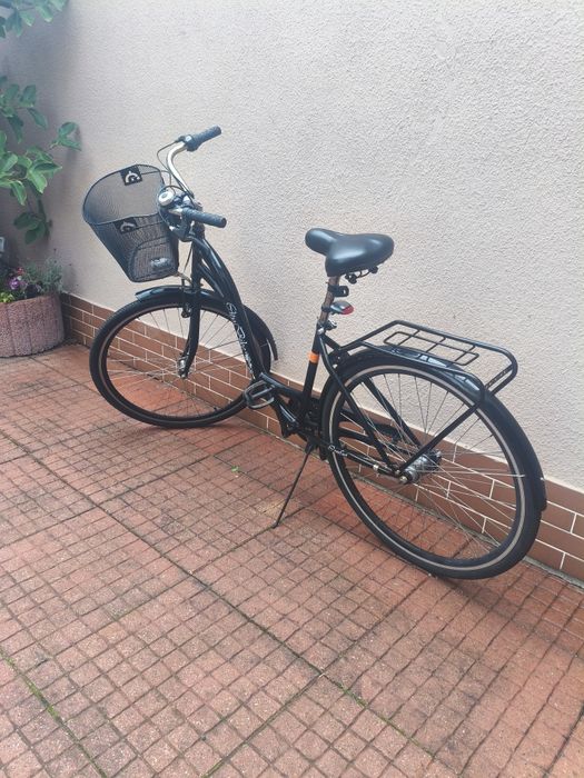 Rower Miejski Damski "City Bike" CZARNY + KOSZYK | 3 BIEGI Okazja !!!