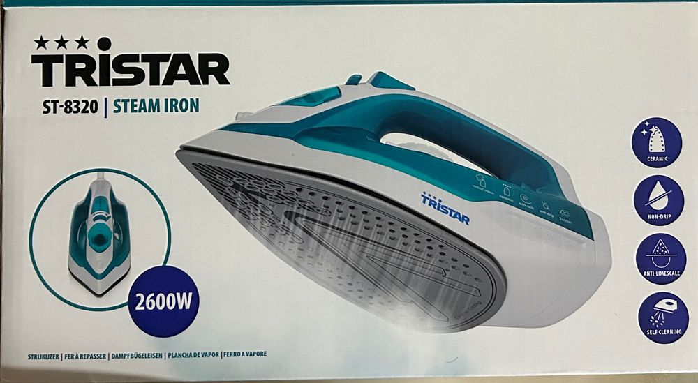 Ferro de engomar a vapor Tristar ST-8320 novo