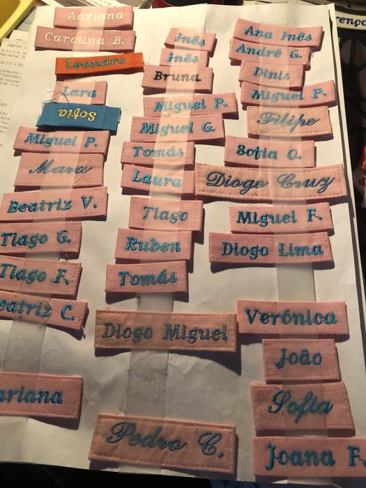 Nomes Bordados infantarios