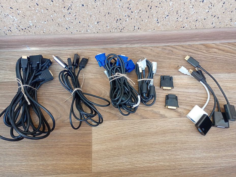 Видео кабели HDMI, DisplayPort (DP), VGA, DVI, переходники