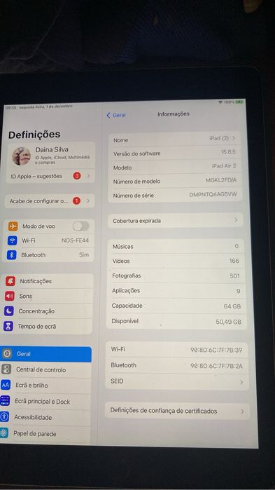 Troco ou vendo ipad air 2 por um tablet android