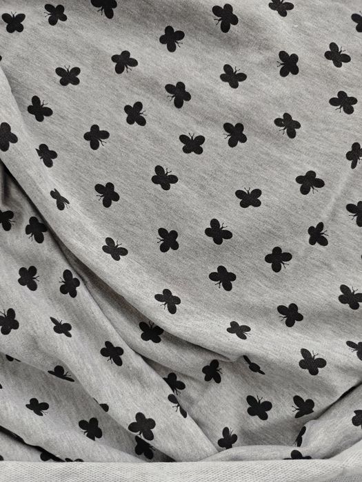 Dzianina interlock w motylki - kupon