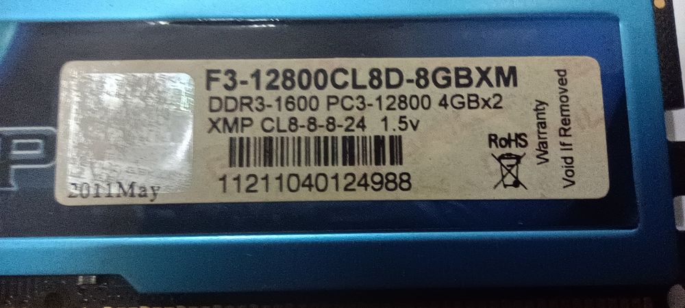 G.Skill RipJawsX 16 GB(4x4G) F3-12800CL8D-8GBXM DDR3-1600 RAM