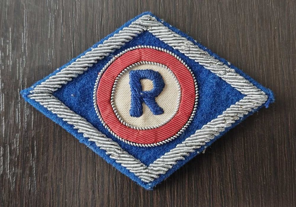 Tarcza służby ruchu drogowego Milicja, MO, Romb R, naszywka na mundur