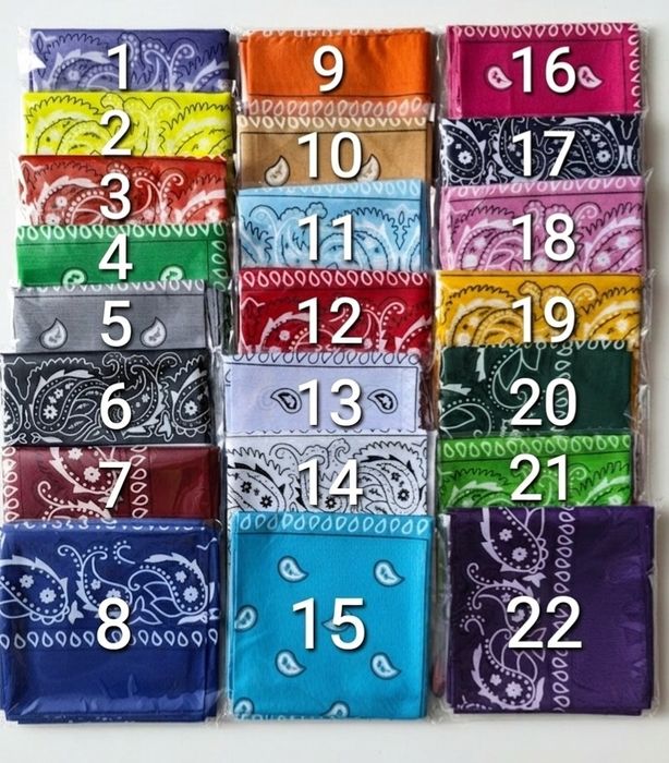 Бандана, косинка, різні кольори