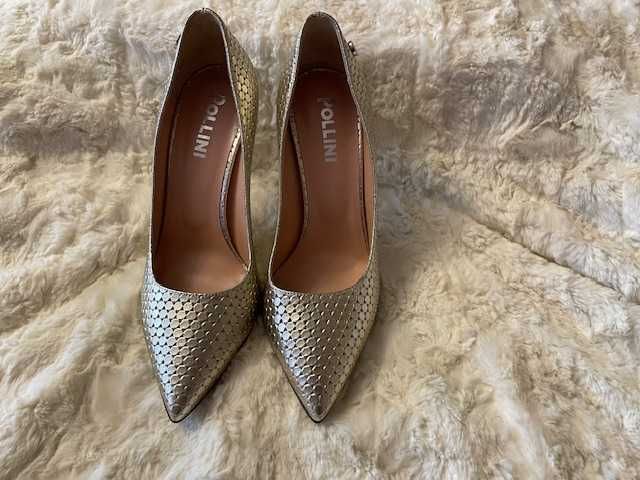 Buty czółenka szpilki złote POLLINI, rozmiar 36 nowe