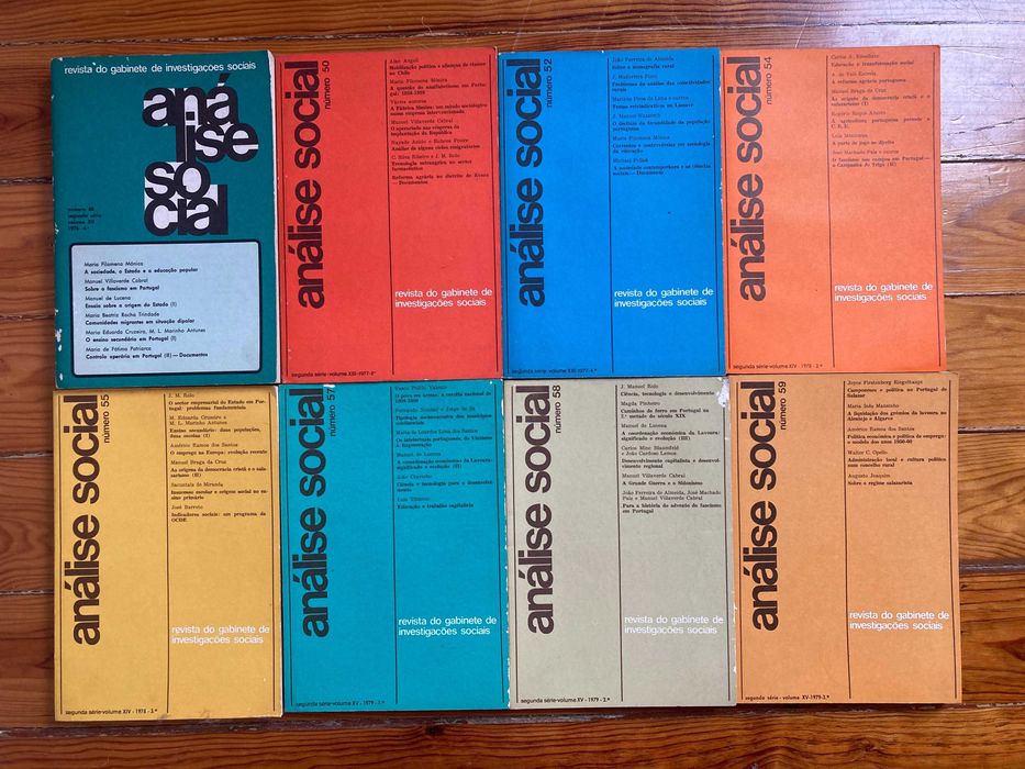 vários volumes revista Análise Social