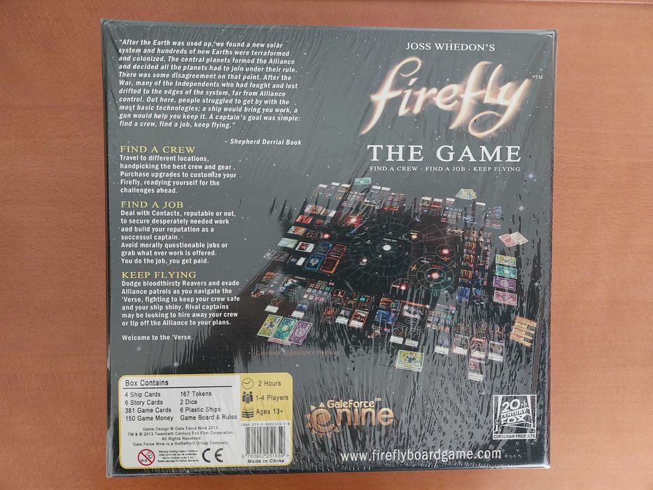 Firefly The Game, English Edition, Novo/Selado (Board Game, Jogo de tabuleiro)