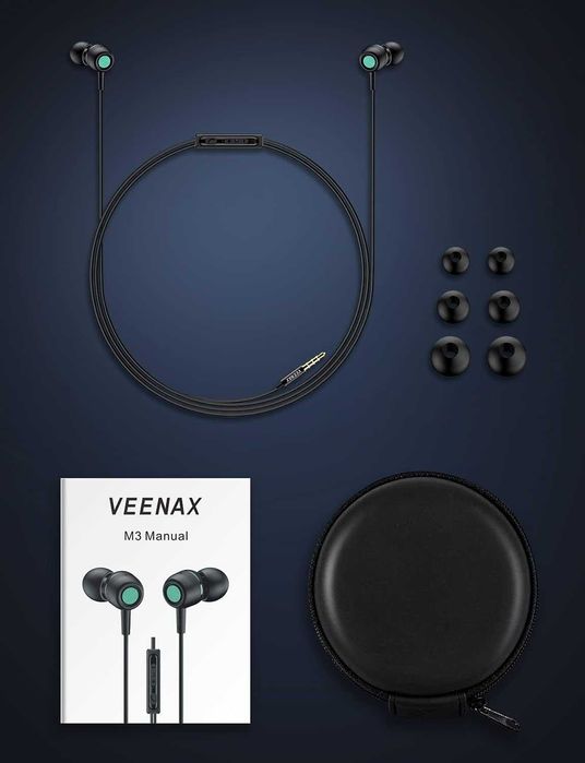 Przewodowe słuchawki douszne VEENAX M3