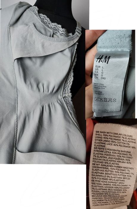 H&M_bezszwowy biustonosz do karmienia_L/90D