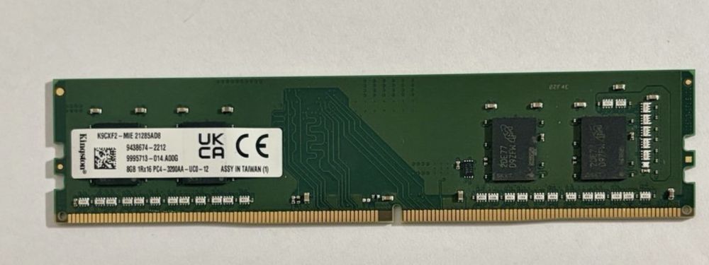 Kingston 8GB, DDR4 UDIMM, 3200MHz, K9CXF2 - MIE