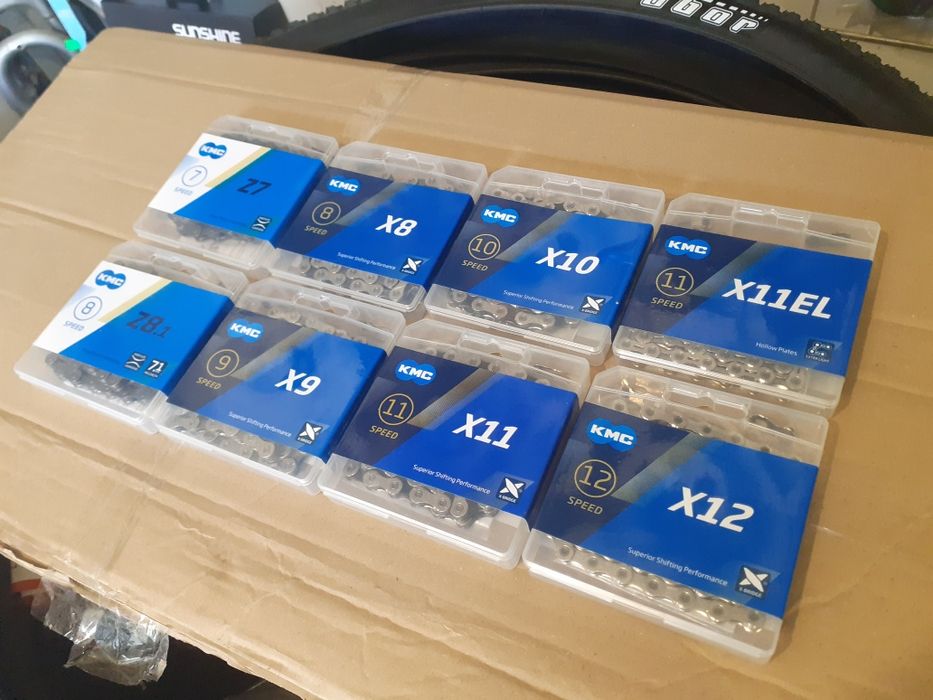 ВЕЛОсипедные цепи Kmc: X8; X9; X10; X10EL; X11; X11EL; X12. Тайвань!