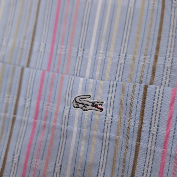 Lacoste oryginalna koszula męska r. 44 ( XL ) bawełna w paski krokodyl
