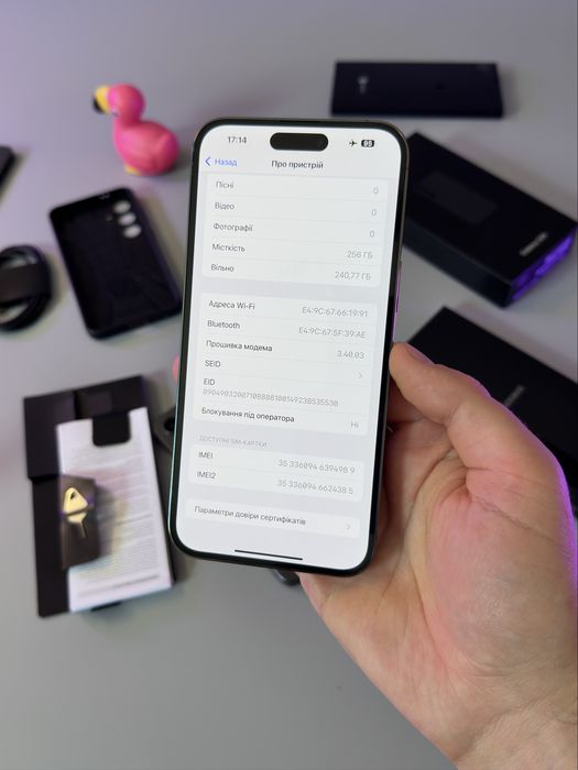 Apple IPhone 14 pro max 256gb 93% purple neverlock оригінал США