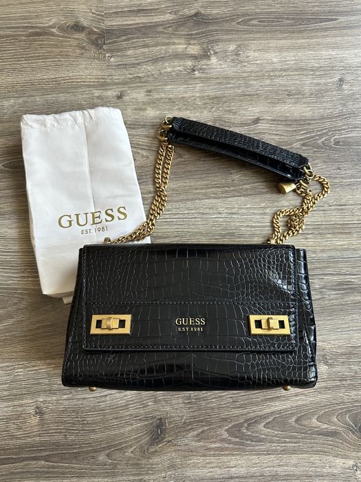 сумка Guess Katey Croc Flap Shoulder Bag сумка крос-боді жіноча сумочка через плече