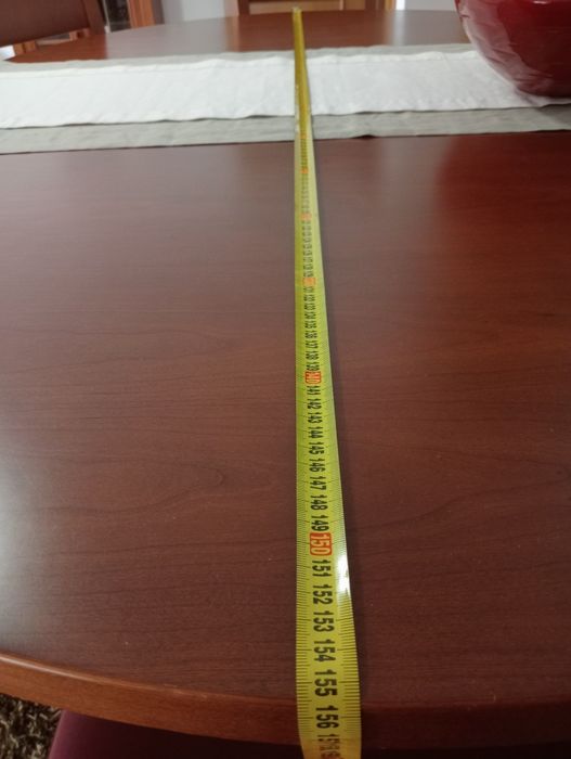 Mesa de sala em cerejeira 1,55x1,13 e 6 cadeiras