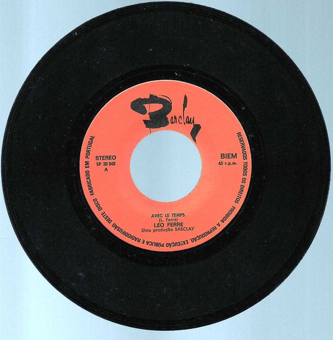 Leo Ferré - - - Avec le Temps - - - - - Single