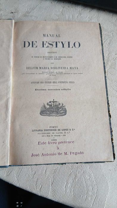 Delfim Maria D'Oliveira Maya, Manual de Estylo (1888)
