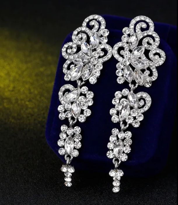 Przepiękne kolczyki cyrkonie ślubne