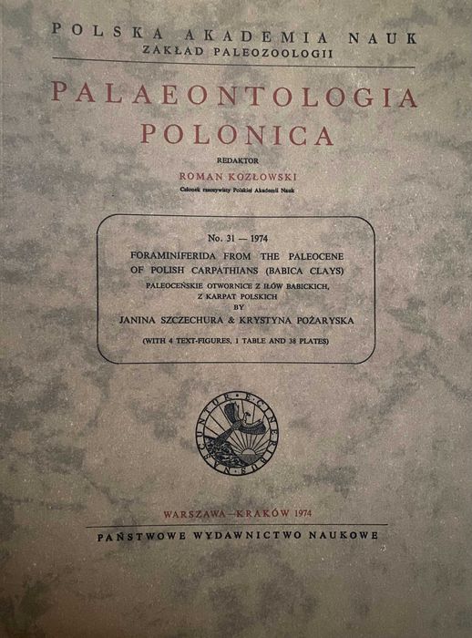 SPIS Palaeontologia Polonica 31/1974 iły Babickie Karpat, otwornice