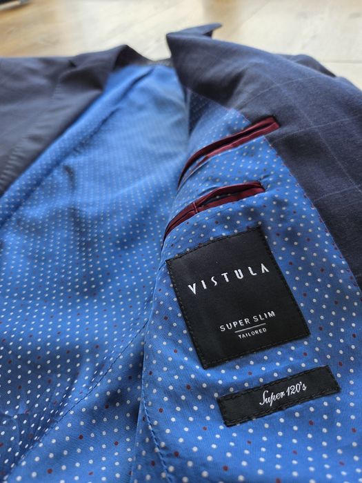 Wełniany garnitur vistula + koszula GRATIS