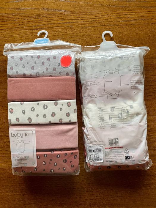 Body 5 pak 92 cm Panterka TU 18-24 miesiące Długi rękaw