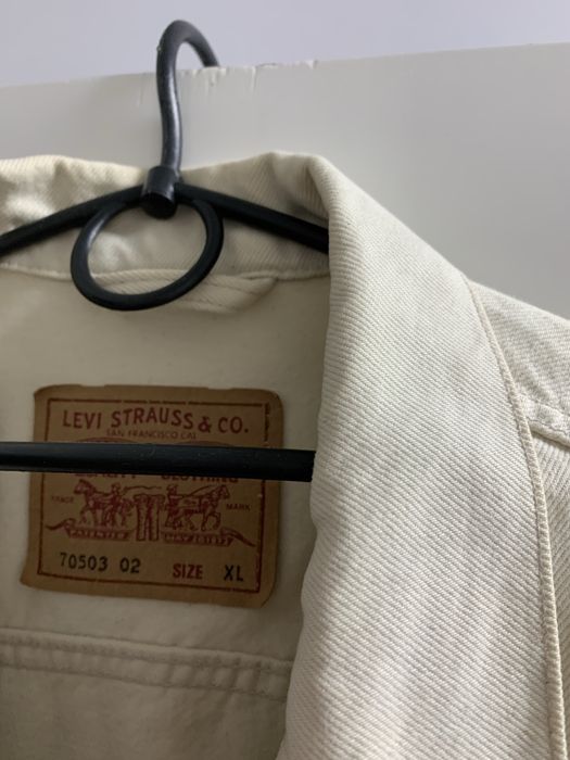 Куртка джинсовка белая LEVIS size:XL/L