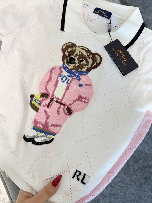 Поло футболка Ralph Lauren с мишкой